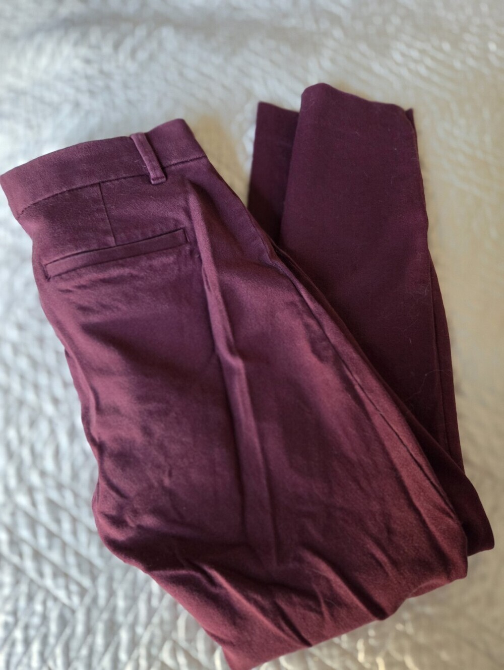 GAP Skinny Ankle Pants Burgundy Plum Stretch Career Office Pants Women's 2R - Picture 4 of 4